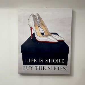 Louboutin inspired fashion canvas wrap art